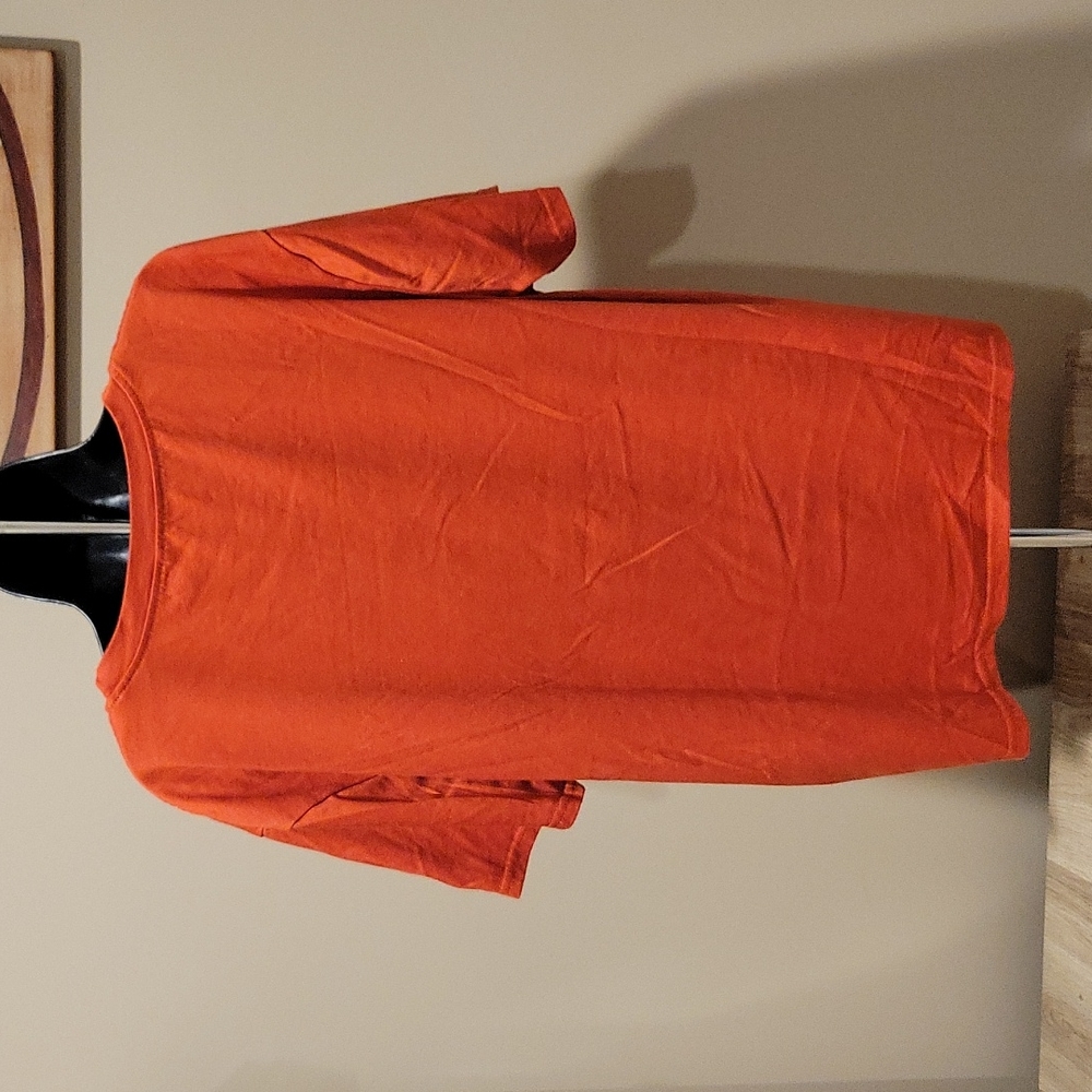 Nearly New SHEIN Orange Aloha Print Tee XXL - Picture 4 of 7